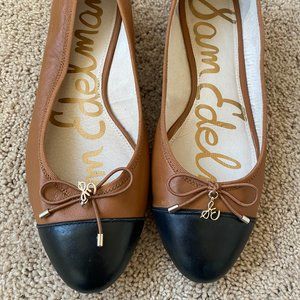 Sam Edelman Bev Ballet Flats - Cognac and Black